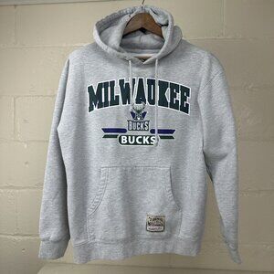 Mitchell & Ness Milwaukee Bucks Gray Hoodie
